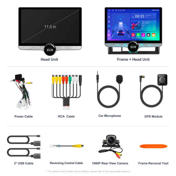 11.5" Single Knob 2K HD Touch Screen,Car Radio for Toyota Tacoma 2005-2015 with/not JBL System - Image 8